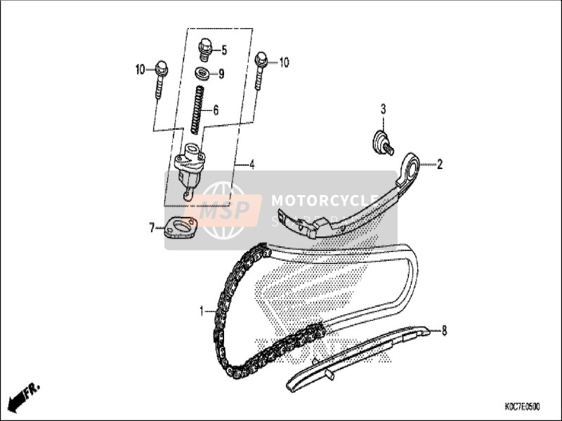 14555K04931, Gasket, Cam Chain Adjuste, Honda, 1